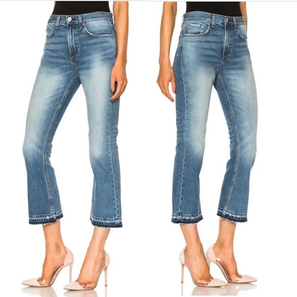 Rag & Bone Vintage Crop Flare Carlsbad Blue Jeans 27 - Picture 16 of 16